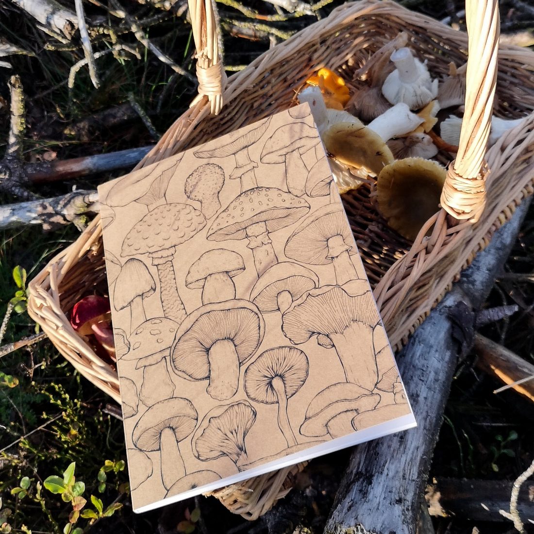 Wild Mushroom A5 Recycled Notebook
