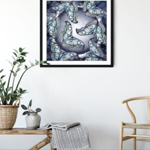 Cosmic Moth Floral Fine Art Giclée Print - Image 3